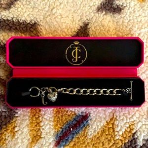 Juicy couture rhinestone heart bracelet